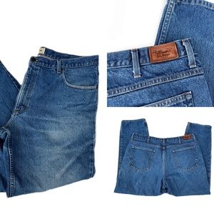 L.L. Bean Classic Fit Relaxed Straight Leg Mid Wash Blue Jeans 100% Cotton 40x29